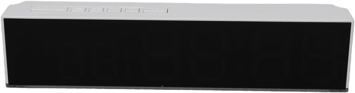 LED Wekker - Digitale Klok Alarm - Wakker Worden - Groot Helder Display - 220x30x50mm - Wit Groen Licht