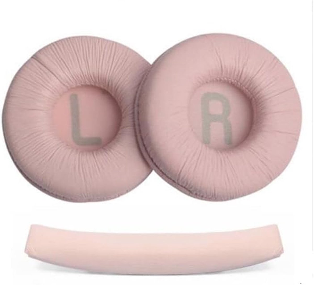Geschikt voor JBL T450, T500, T510, T520, Tune600BT en 660NC: hoofdbandkussen en oorkussens,roze