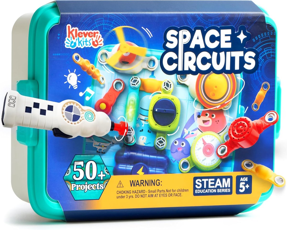 Klever Kits 50+ Projects Space Circuits - Electronics Kit for Kids with 46+ Components, Electronic STEM Toy - ShopVlot