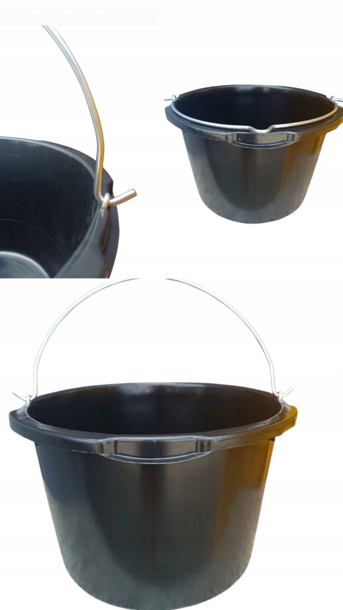 45L Ronde Bouwemmer met Metalen Handvat - Duurzaam en Flexibel