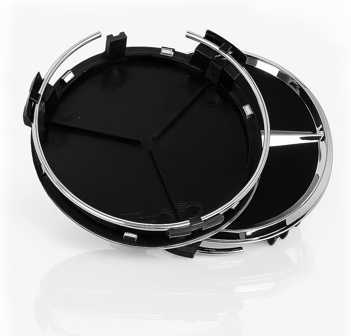Wielnaafdeksels 75 mm - Star Gloss - Hoogwaardige ABS kunststof - Perfecte vervanging voor beschadigde deksels - ShopVlot