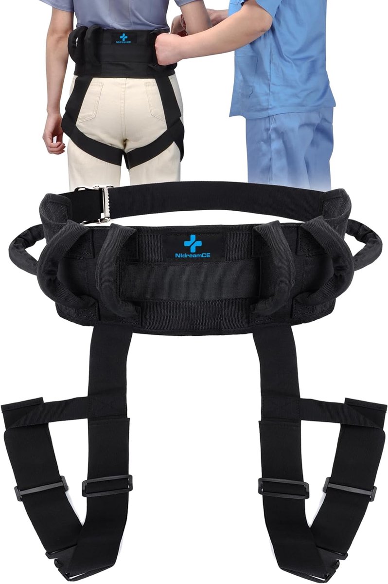 Transferband met 6 Handvatten - Loopondersteuning voor Kinderen en Ouderen - Veiligheidsgordels voor Optimaal Grip - ShopVlot
