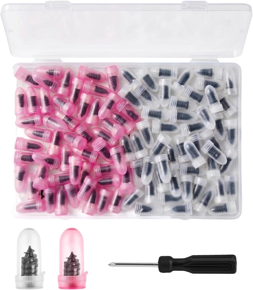 Reparatieset voor autobanden, 71-delig - lekvrije set met 35 grote en 35 kleine nagels - stevig staal - ShopVlot