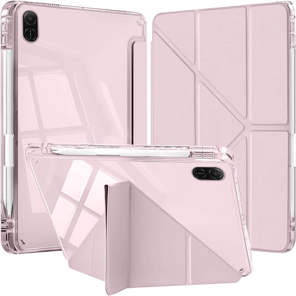 Hoes voor Honor Pad X8a/X8b 11" - Roze - met potloodhouder - automatisch wekken/slapen - ShopVlot