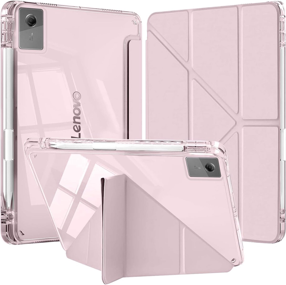Hoes voor Lenovo Tab M11/Tab K11 LTE 11" - Roze - Met potloodhouder - Automatisch wekken/slapen - ShopVlot