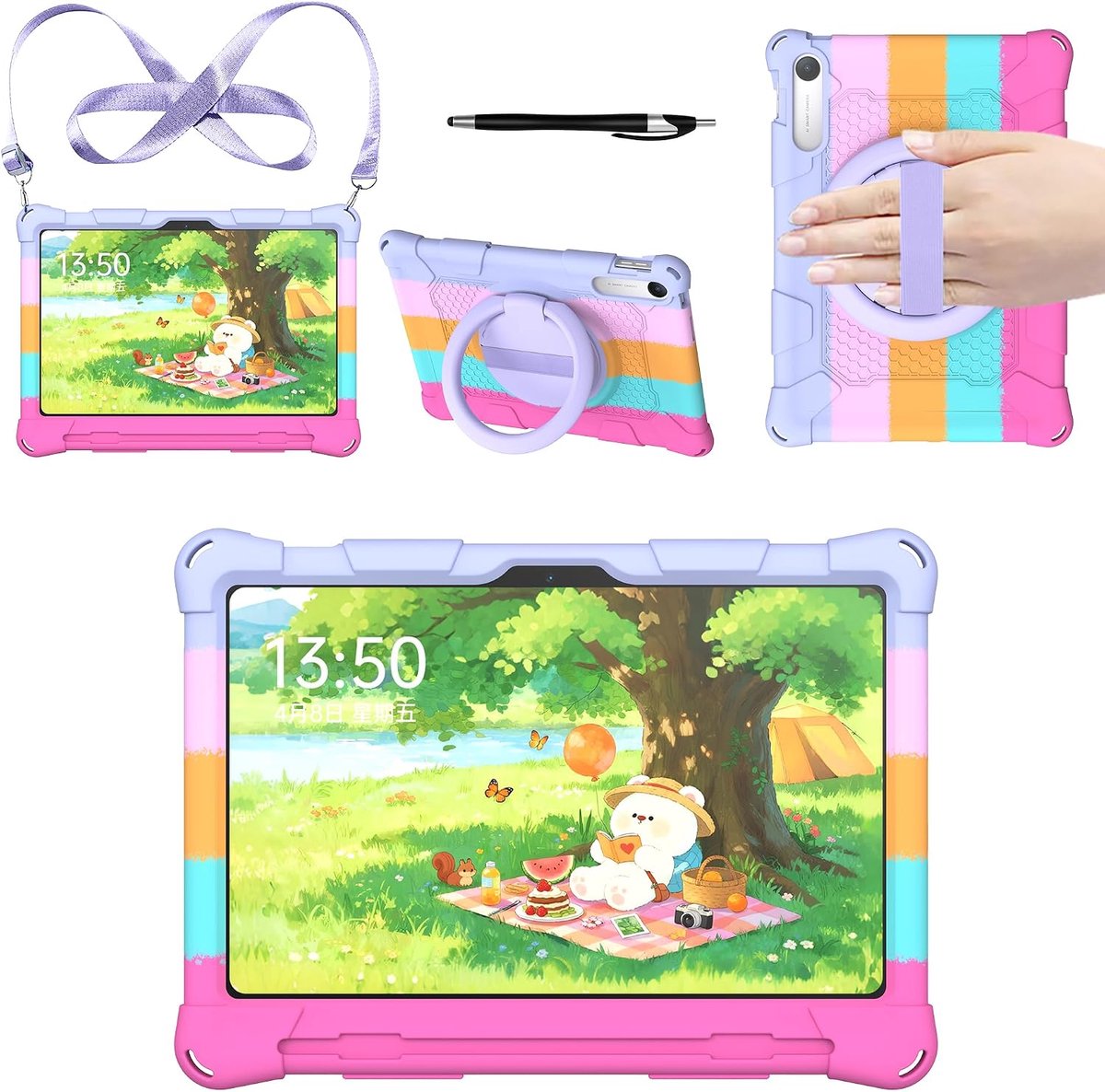 Hoes voor Xiaomi Redmi Pad 2 9,7 inch - draaibare standaard - siliconen - optimale bescherming - ShopVlot