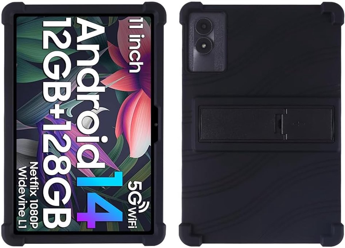 Tablet hoes voor Blackview Tab 90 Wifi - verstelbaar soft silicone - kindvriendelijk - ideaal voor films kijken - ShopVlot