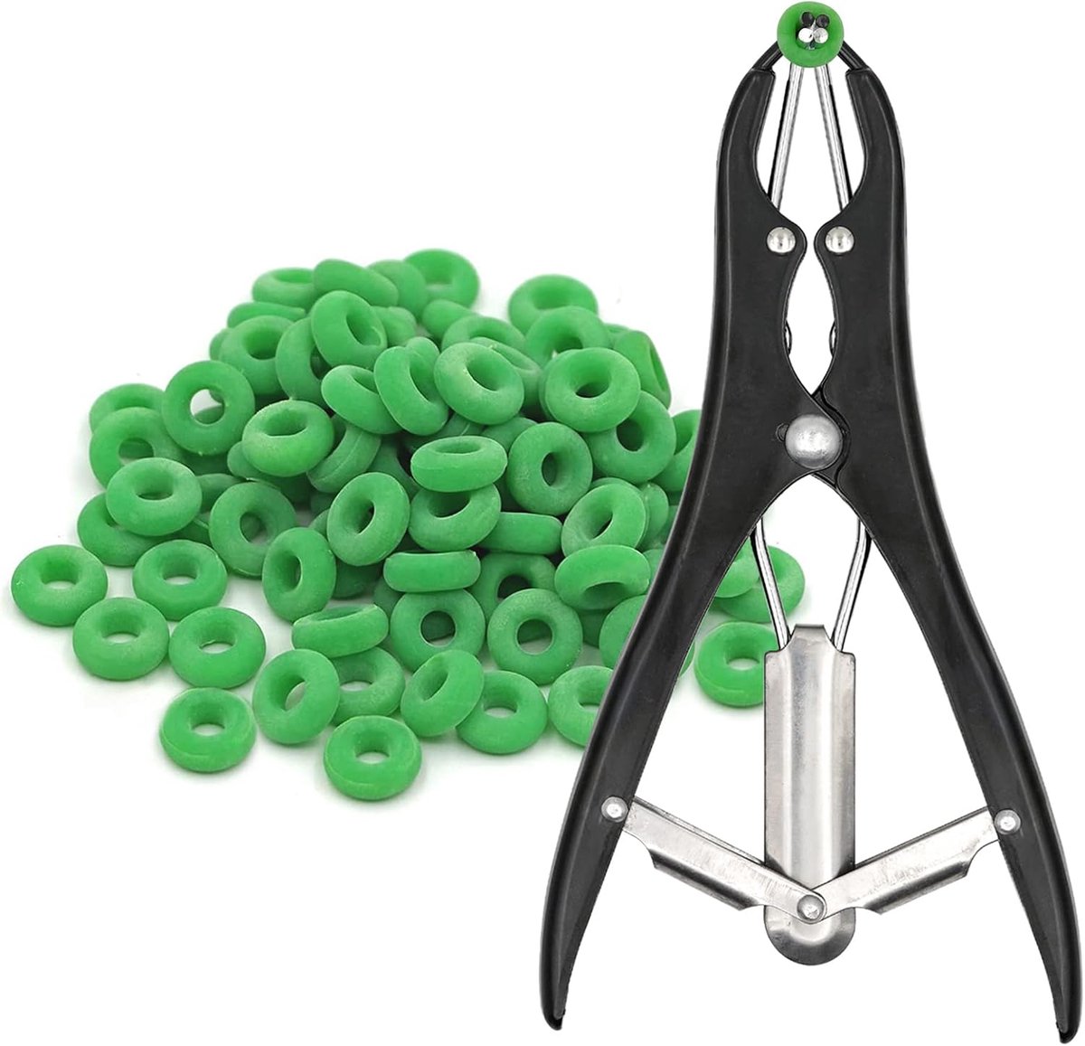 Castratie tang - met 200 elastische rubber ringen - metalen pliers set - eenvoudig in gebruik - ShopVlot