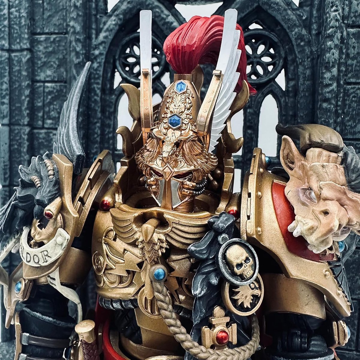 Warhammer helm onderdelen 02 - Legio Custodes Constantin Valdor - Soft PVC en rubber - Verhoog je verzameling - ShopVlot
