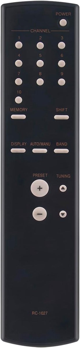 Afstandsbediening RC-1027 - Vervangend voor Denon Tu-1500AE - Eenvoudige bediening - Direct gebruiksklaar - ShopVlot