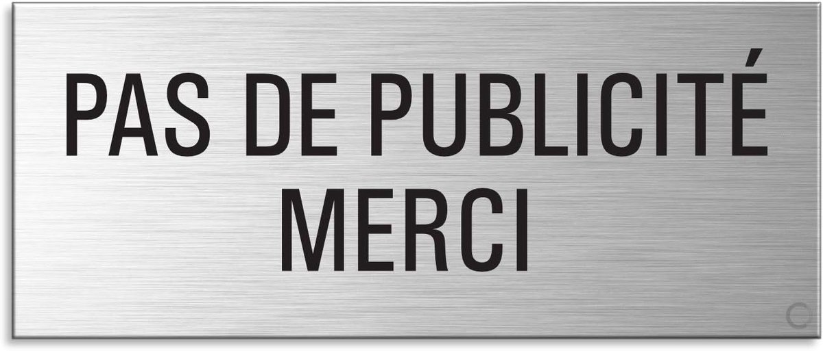 Identiteitsplaatje 60 x 25 mm - geborsteld aluminium - zelfklevend - ideaal voor naam- of boodschapvermelding - ShopVlot