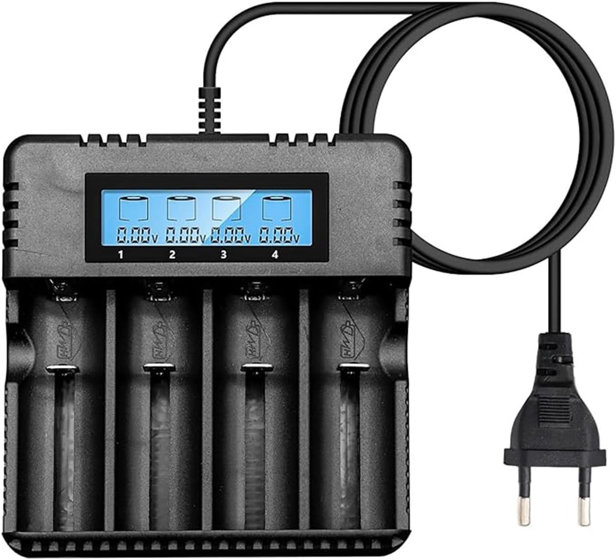 Li-ion batterij oplader - LCD-display - intelligente batterijoplader - snel opladen van diverse batterijtypes - ShopVlot