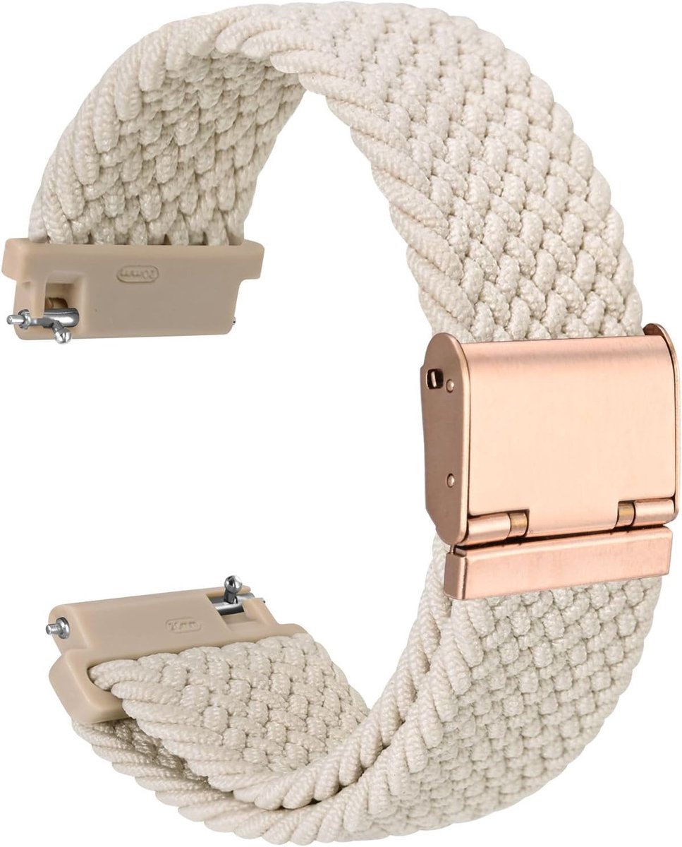 Horlogeband nylon 18mm 19mm 20mm 21mm 22mm - gevlochten sportband - verstelbare gesp - ideaal voor actief gebruik - SnelShoppen