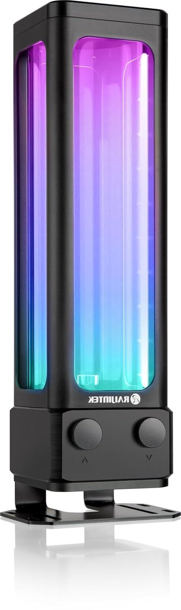 Pompreservoir Combinatie - Waterkoeler Set - Gaming PC Koeling - Rainbow A-RGB Verlichting - 220 mm - Zwart