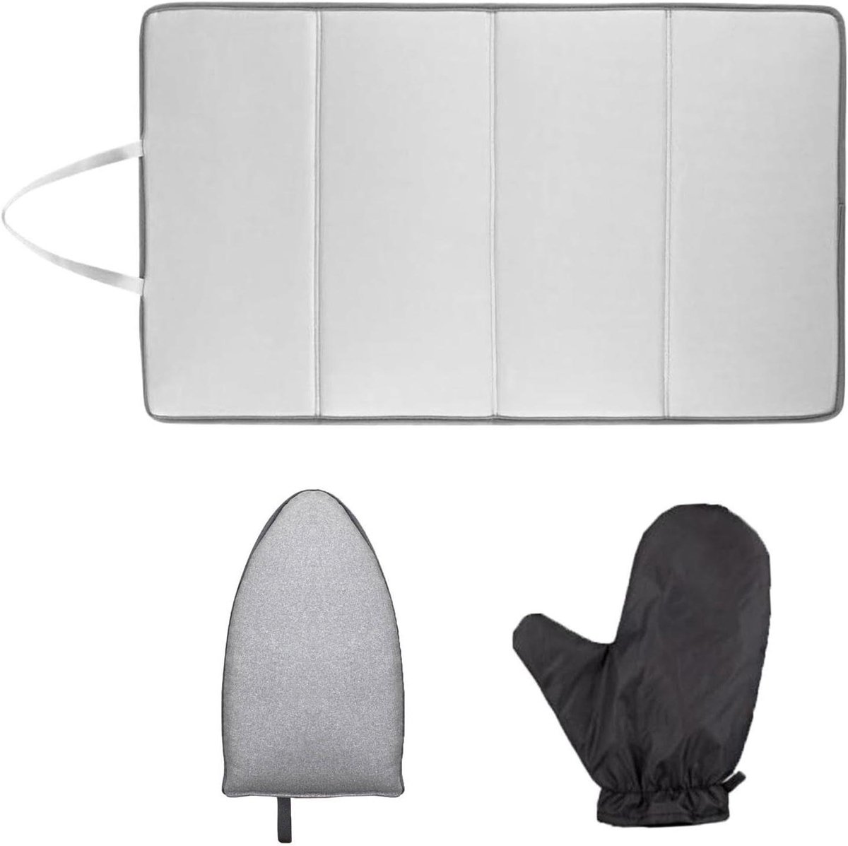 Stoomplank - Strijkplankje - Kleding Stomen - Inclusief Hittebestendige Handschoen - 40.4 x 19 cm - Grijs