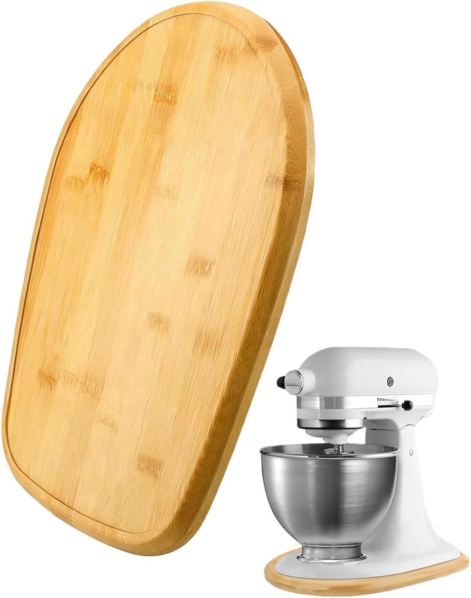 Keukenapparaat Duwer - Mixer Platform - Apparaten Verplaatsen - Trillingsdempende Stabiliteit - 40.5x28.7 cm - Houtkleur