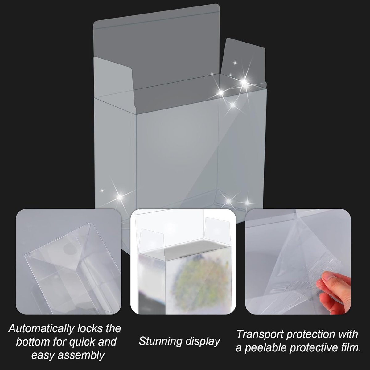 16 Stuks Elite Trainer Box Beschermhoes, 19,3x16,8x9cm Transparant Elite Trainer Box Beschermhoes Krasbestendig ETB Display voor Liefhebber van Collectie