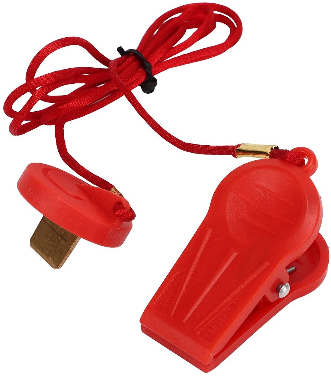 Magnetische Sleutel voor Lopende Machines - Eenvoudige Installatie en Gebruik - Magnetische Schakelaar - Rood - 2 Stuks