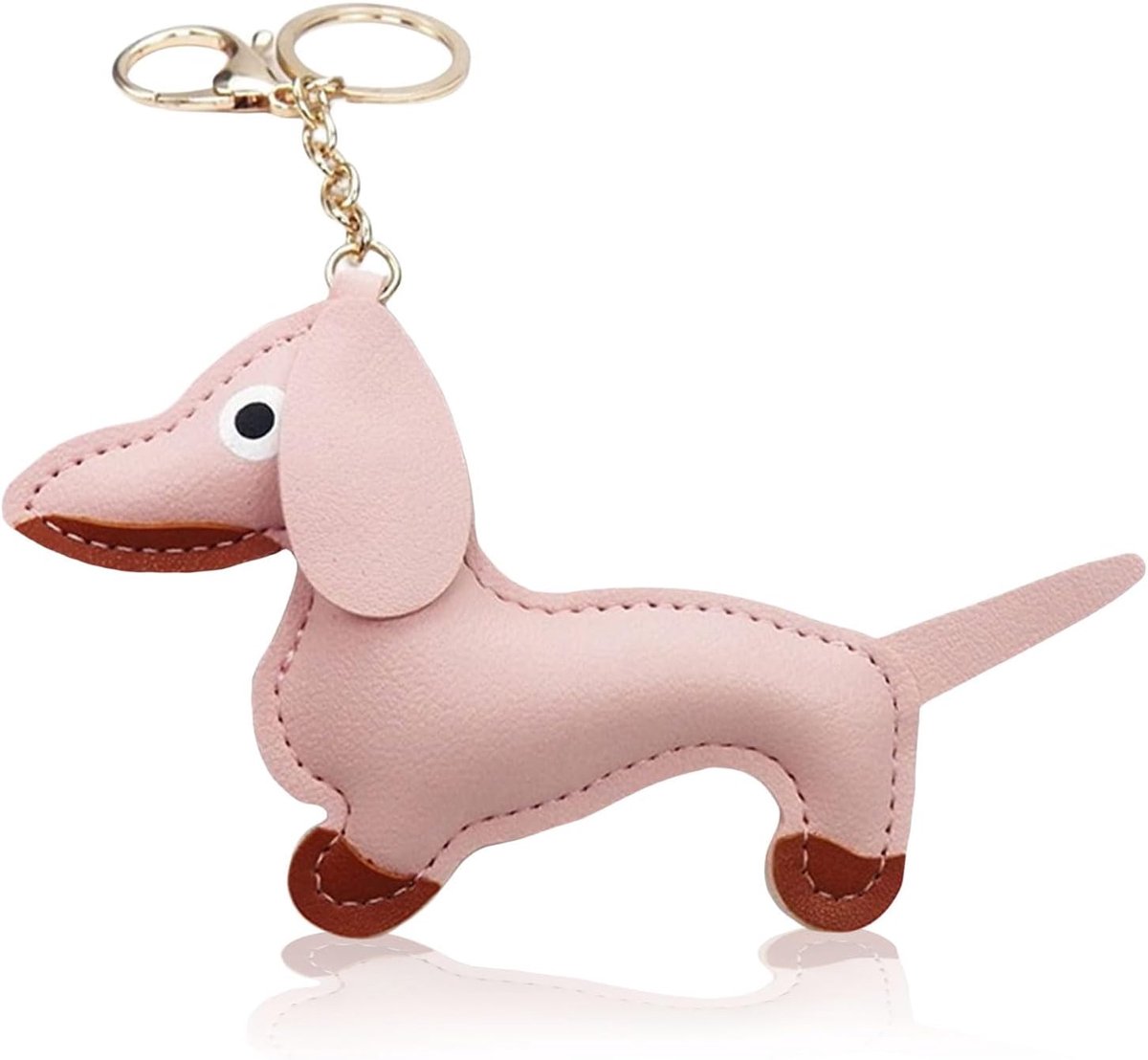 teckel sleutelhanger van R Lieblingsmensch Fender Verjaardag Kerstmis Sleutelhanger, roze