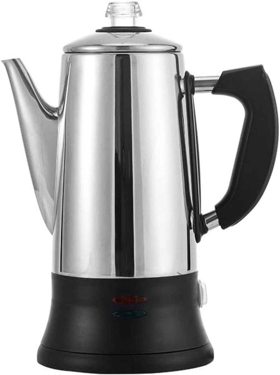 Stainless Steel Stovetop Espresso Maker, Electric Moka Pot, 12 Cup Electric Coffee Percolator 1.8L Coffeemaker, Stove Top Coffee Maker, Italian Coffee Maker Pot Espresso Cafetera