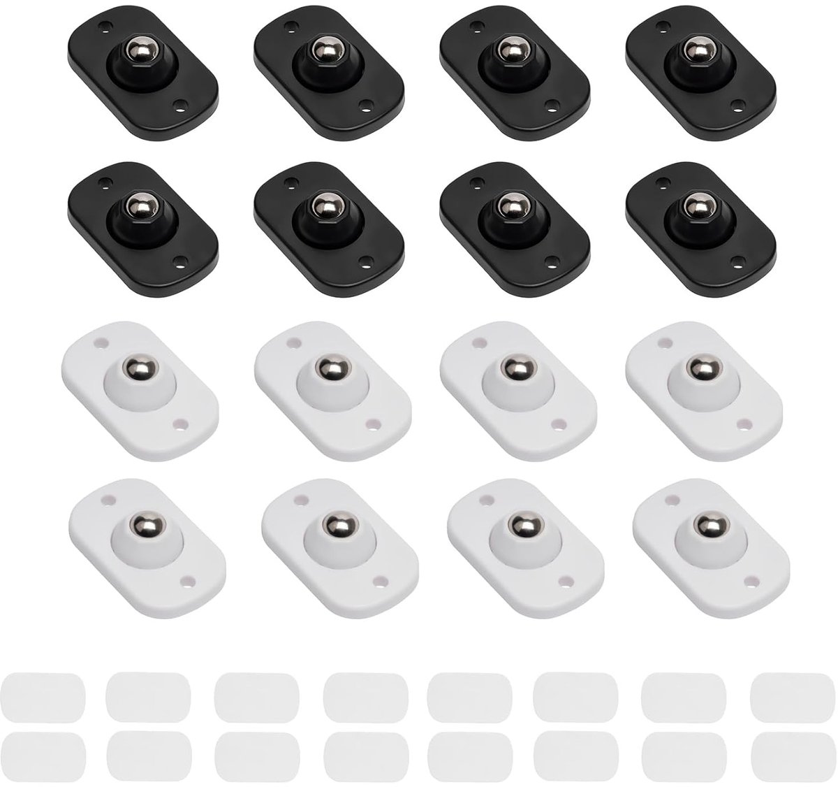 16 stuks kogelrollen voor keukenapparaten, zelfklevende mini-rollen, kogelrollen voor meubels, 360° draaibare zelfklevende rollen voor koffiezetapparaat, glijwielen voor meubels, vuilnisbakken