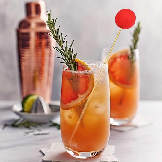 Cocktail Roerstaafjes - Mixer Stokjes - Dranken Mixen - Herbruikbaar RVS - 20 cm - Goud — afbeelding 4