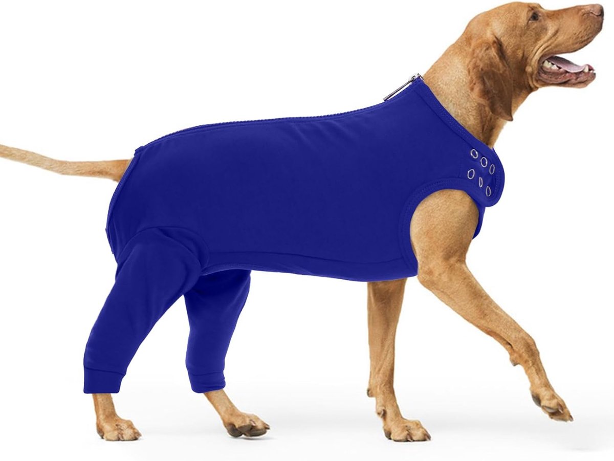 Wondbeschermingspak voor hond, chirurgisch lichaam na castratie, elleboogbeschermers, likbescherming, achterbenen, halsband, hondenbeenbescherming, kniebeschermers, herstelhuls