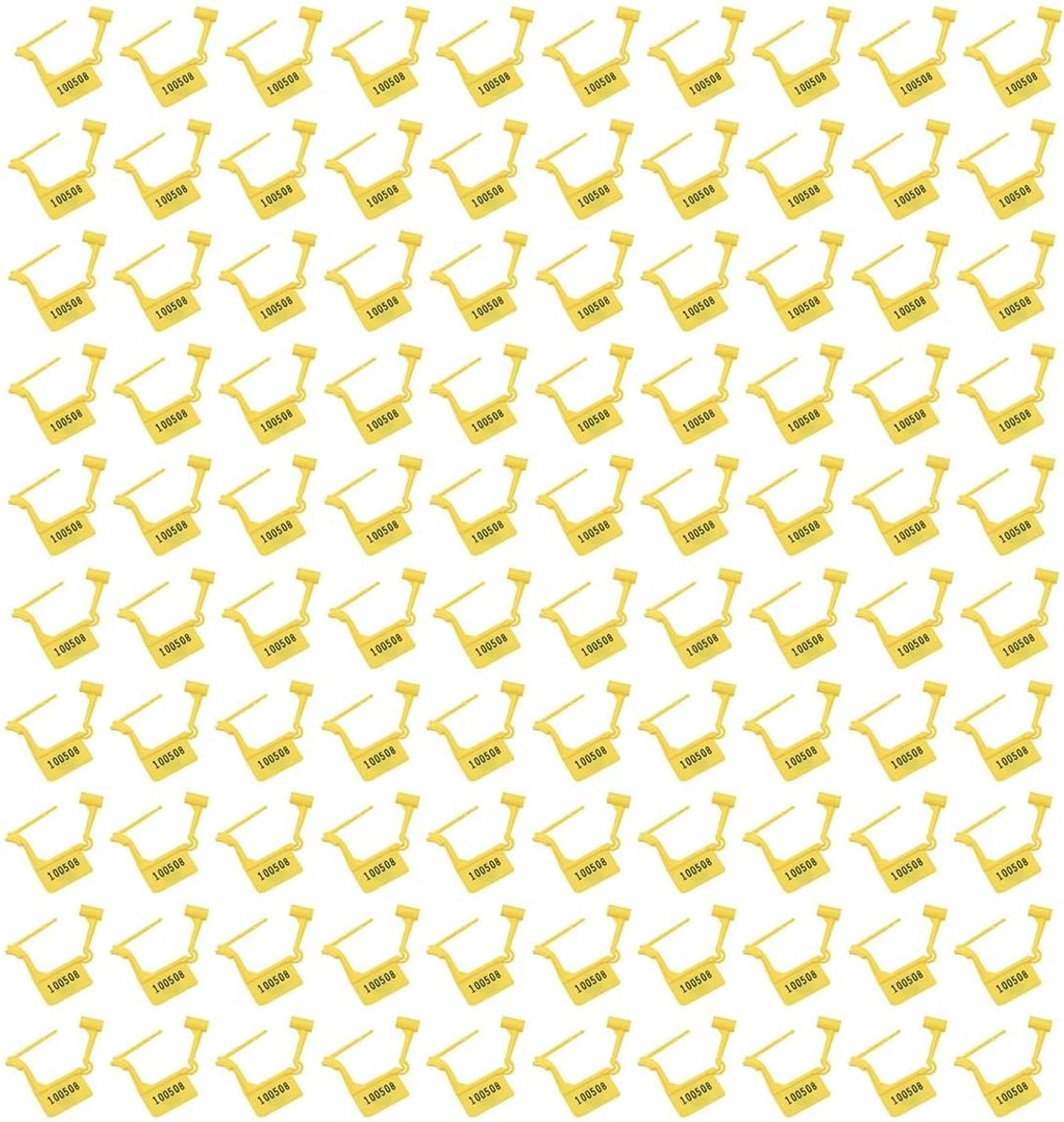 100Pcs Pull-Tite Plastic Seal Secure Anti-Sabotage Seals Genummerde Tear Off tag voor Brandblusser Bagage Ehbo Kit