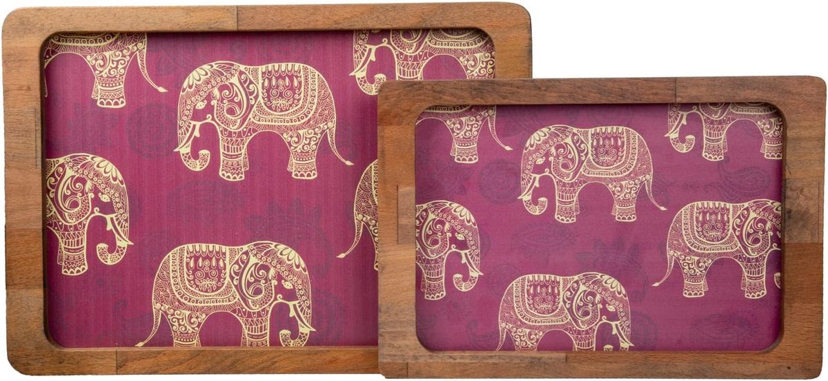 Houten Schalen - Set van 2 - Fil Desenli - Duurzaam Turks Hout - Multifunctioneel - SnelShoppen
