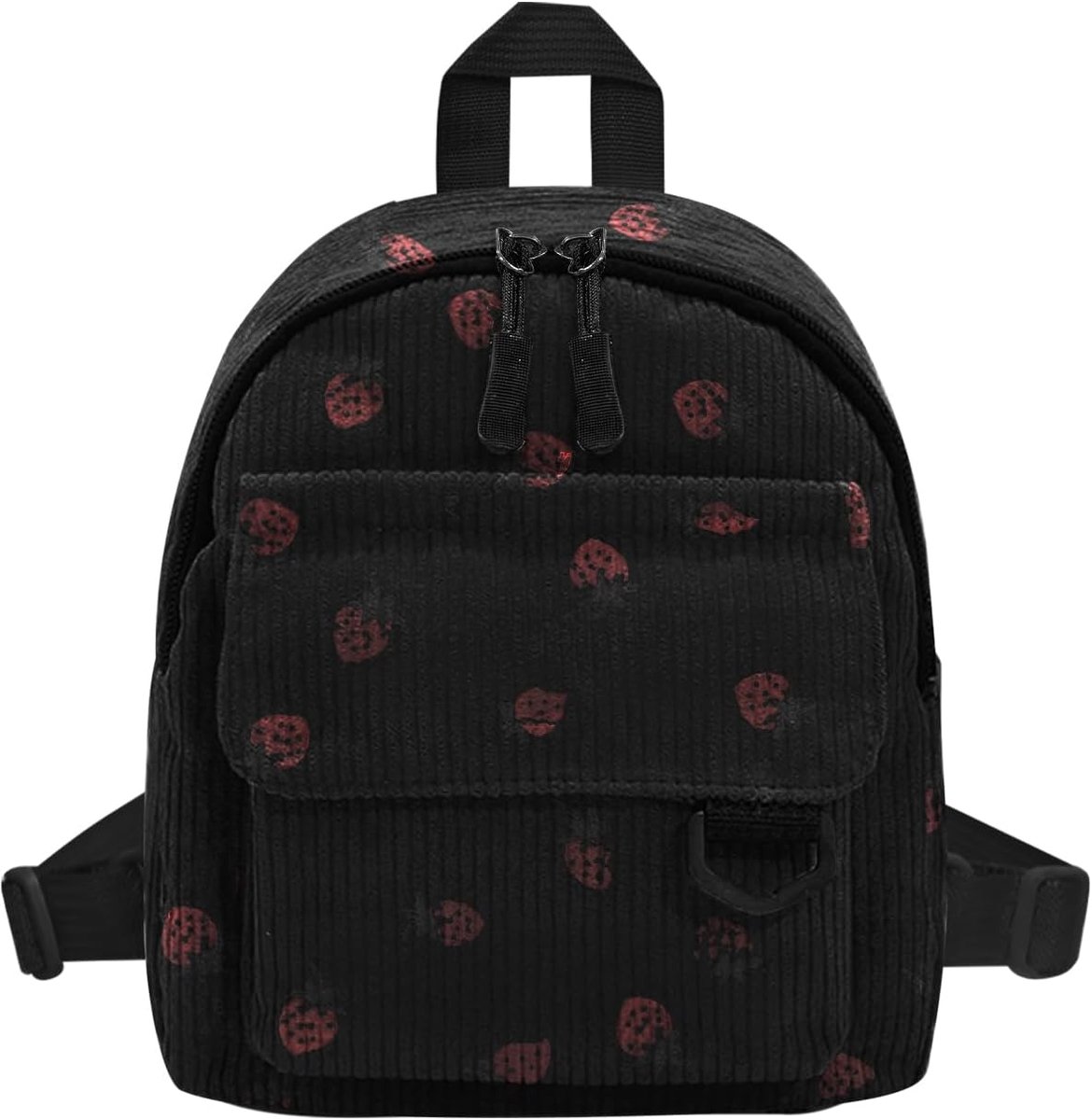 Kleine aardbeienrugzak voor dames en meisjes, schattige kinderrugzak, aardbeien, schooltas voor school, reizen, pendelen