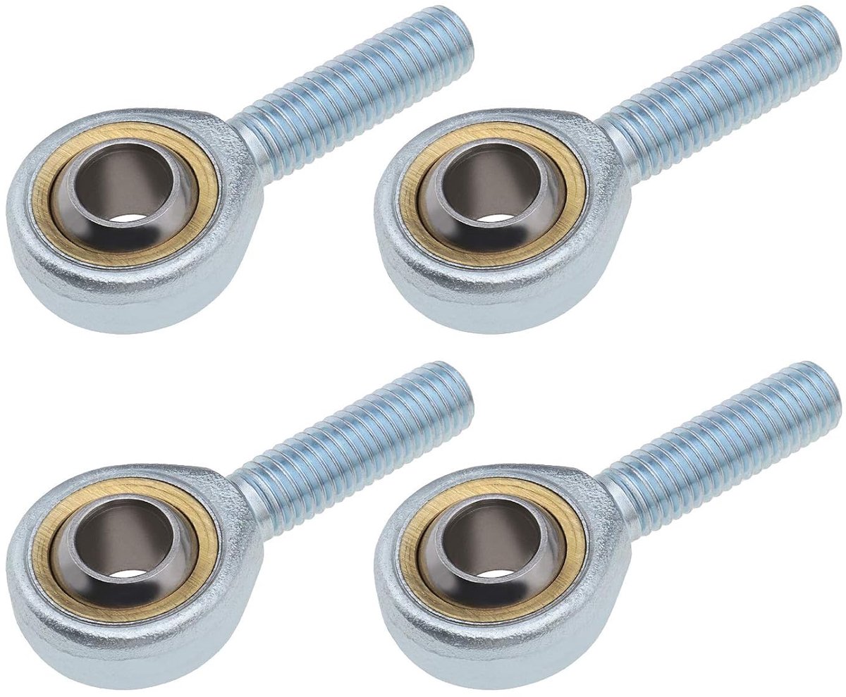 4x SA6 T/K Rose Gezamenlijke Mannelijke Staaf Eindlagers Rechterhand M6x1.0mm Lager Staal Voor Hydraulische Cilinder Smeden Machine Auto Schokdemper