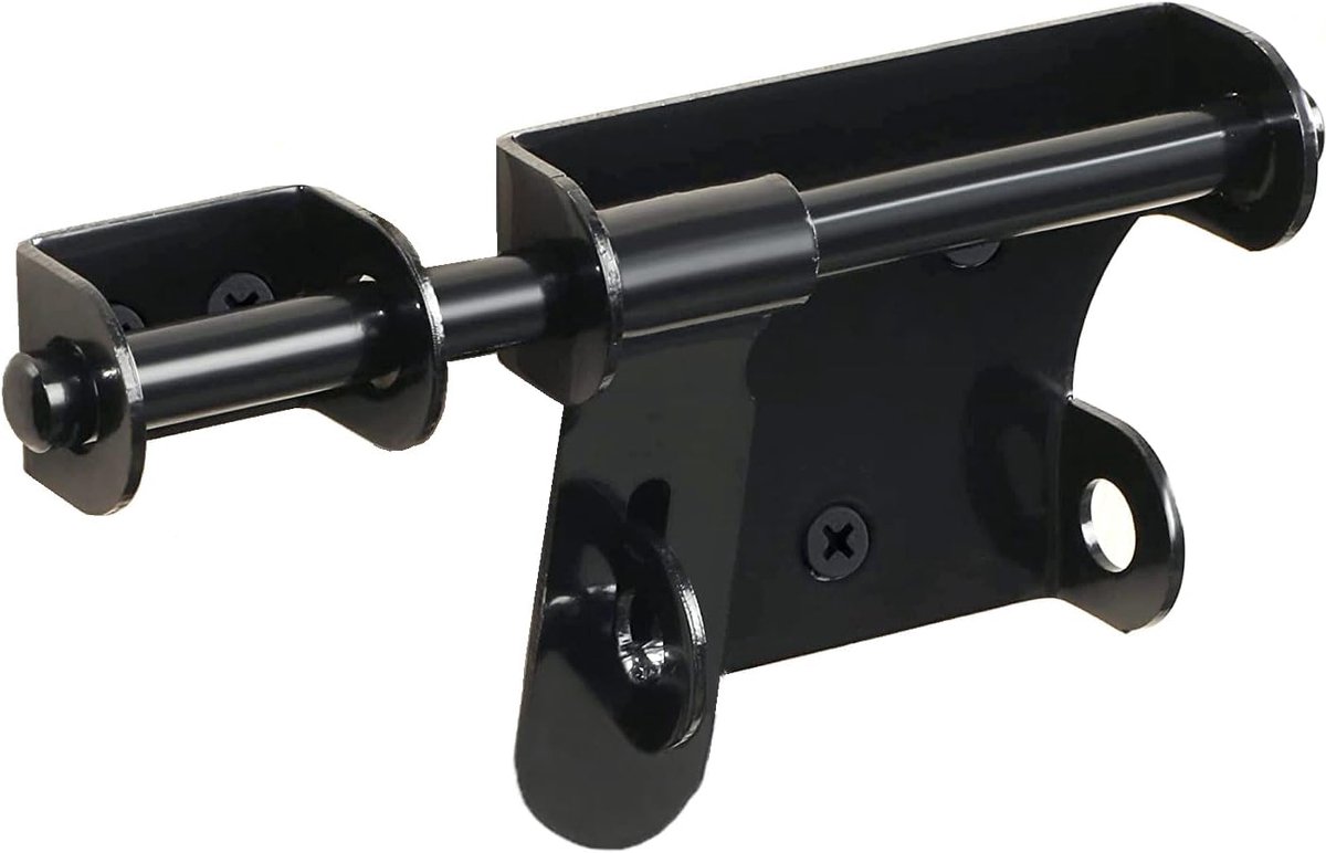 Duty Tuinpoort Grendel Slot Hangslot Schuif, Schuifgrendels Deurslot voor Schuur Houten Hekken Schuur Erf Deuren Buiten Grendel 15,24 cm Zwart