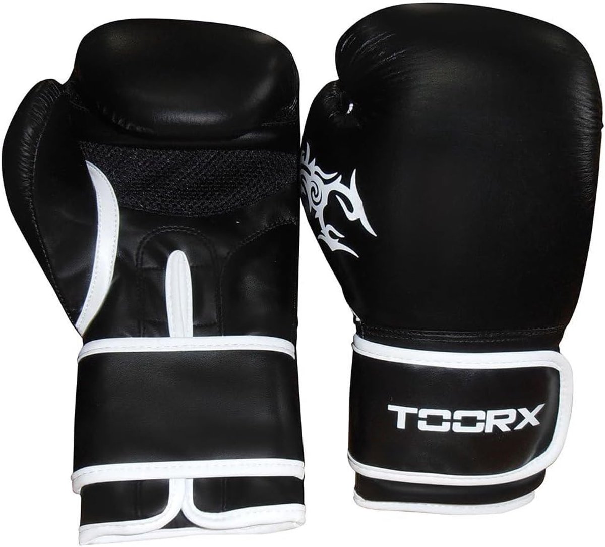 Boxhandschoenen 12 oz - leer - comfortabele pasvorm - ideaal voor training - SnelShoppen