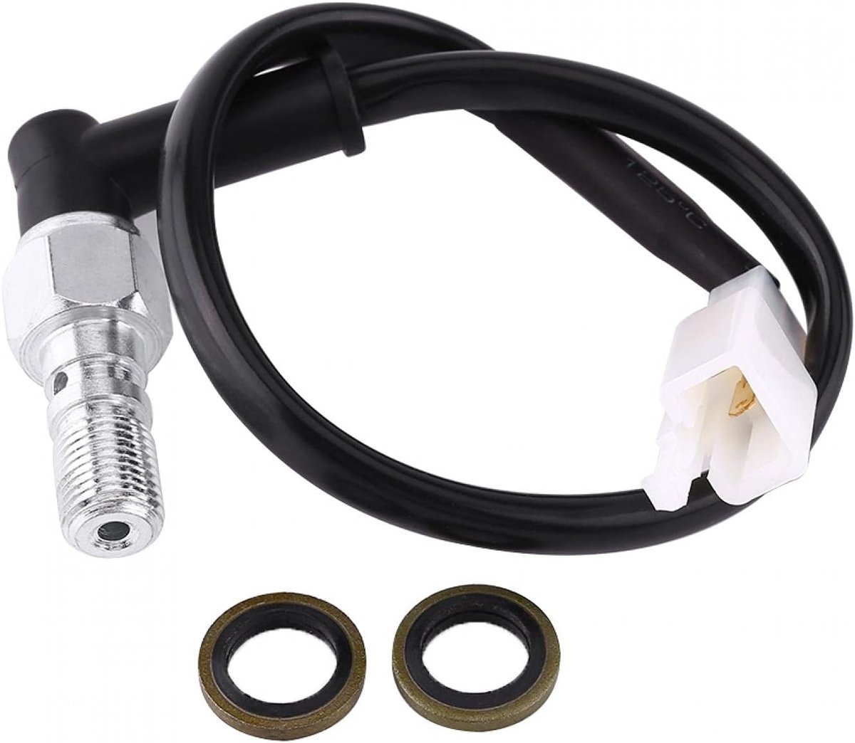 remschakelaar, universele holle bout voor motorfiets hydraulische remdruk achterlicht schakelaar (Thick draad M10 x 1,25 mm)