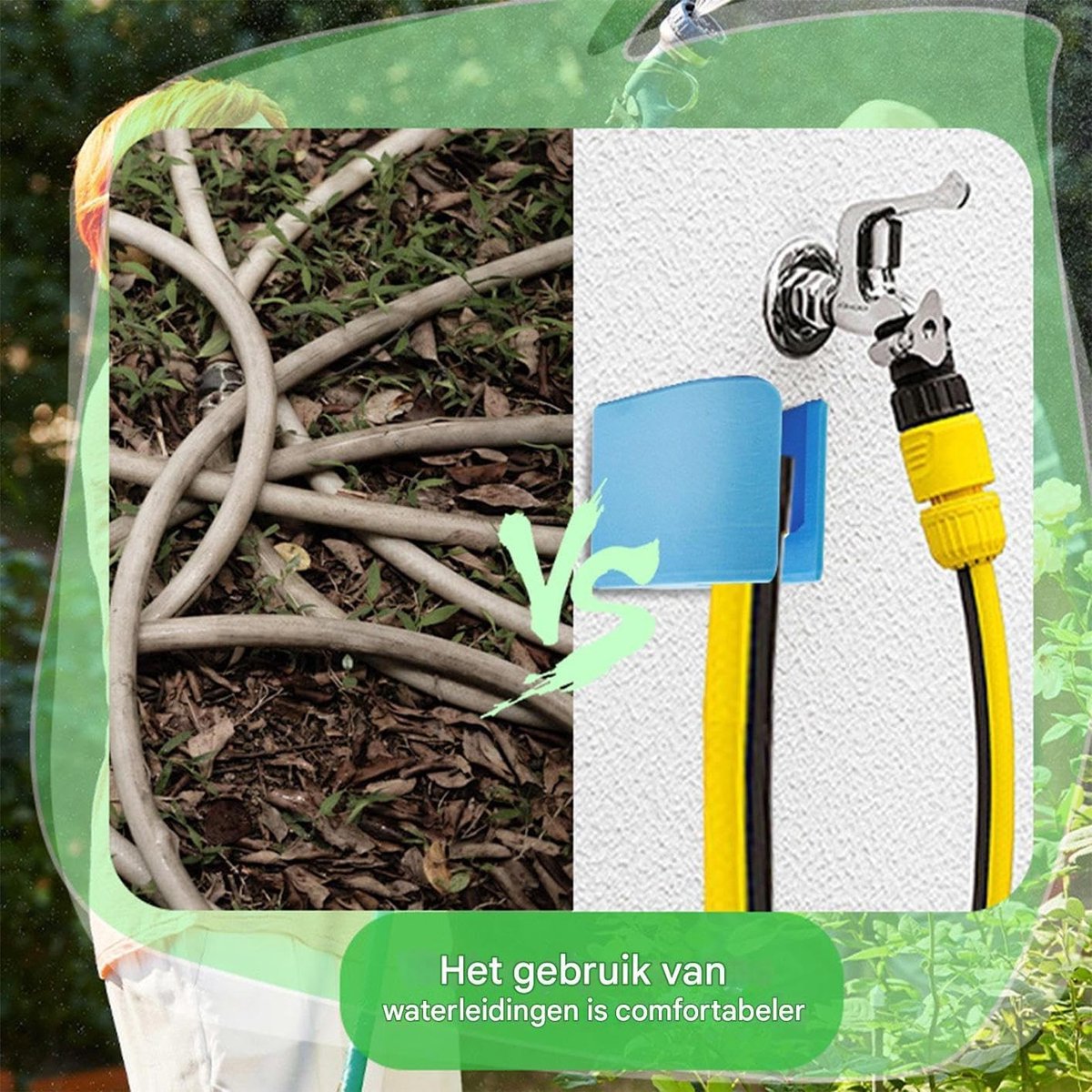 Slanghouder Tuin - Hose Holder Muur - Tuinslang Opbergen - Weerbestendig PP Materiaal - 13.5 x 11 x 6 cm – foto 5