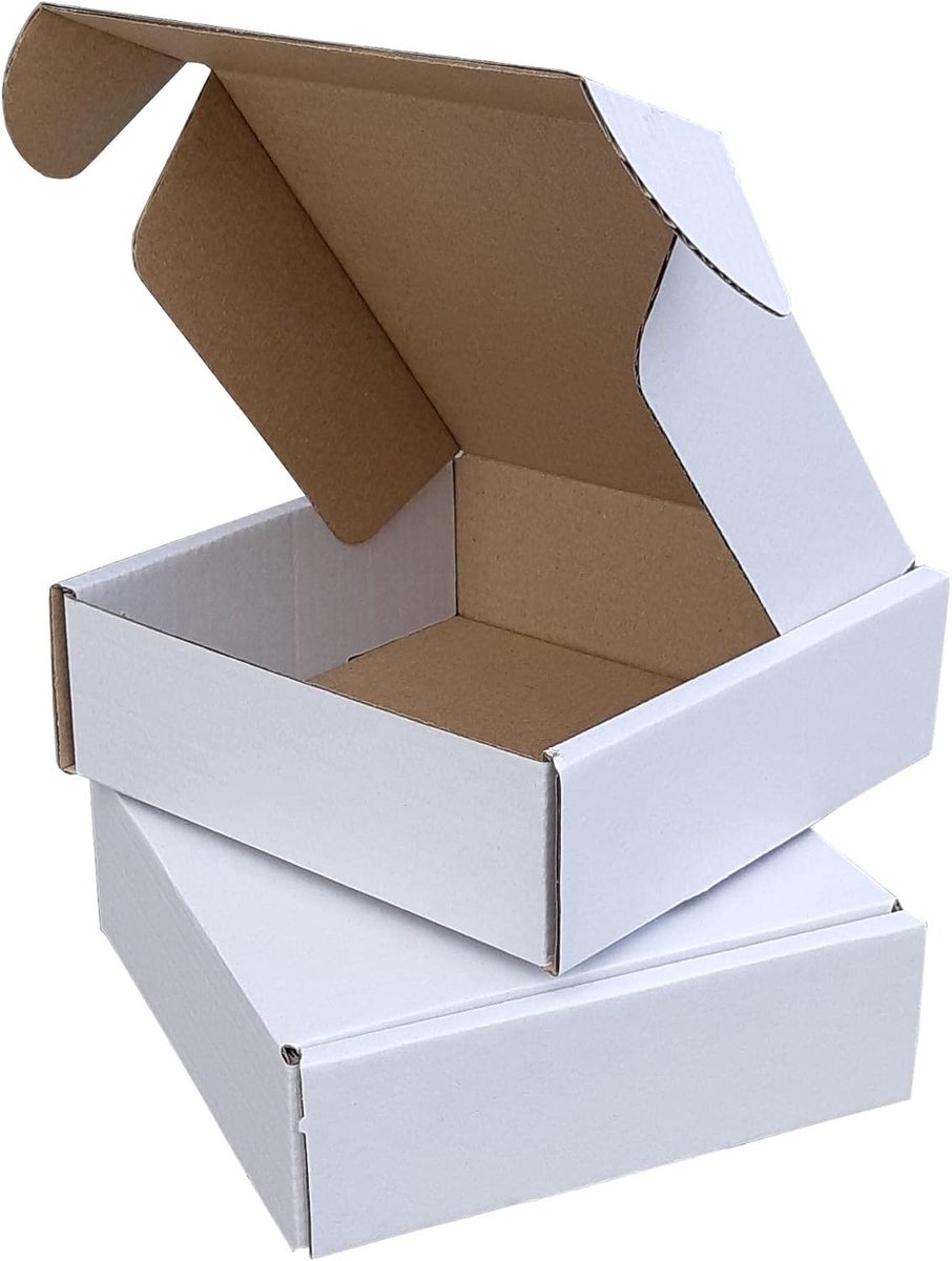 Verzenddozen A4 31x23x8 cm - stevige witte verzenddozen - perfect voor verzending - 25 stuks - SnelShoppen