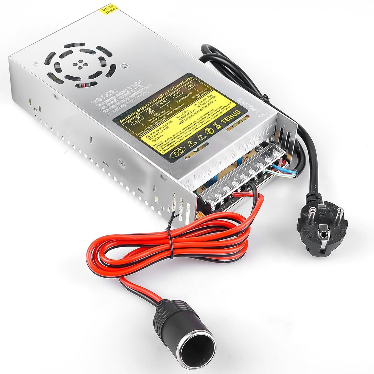 12 V 40 A 480 W, auto-voedingsadapter spanningsomvormer AC 240 V naar DC 12 V 40 A 480 W spanningsomvormer stopcontact geschikt voor ledstrips, CCTV, radio, camera, elektronische