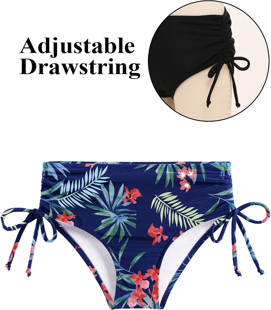 Bikiniset voor meisjes, V-hals, wikkellook, tankini, hoge taille, bikinibroek met trekkoord, zeemeermin, luipaard, badpak, tweedelige badmode, 7-16 jaar