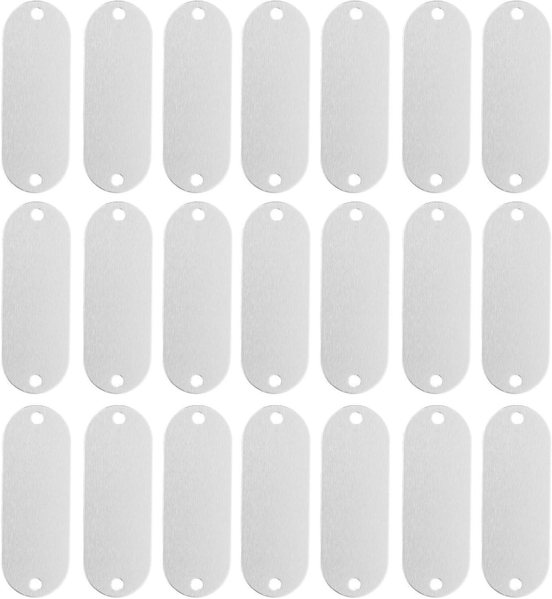 Aluminium Graveerplaten - Metalen Naamplaatjes - Kantoor Bewegwijzering - Slijtvast Materiaal - 5.07x1.90CM - Zilver