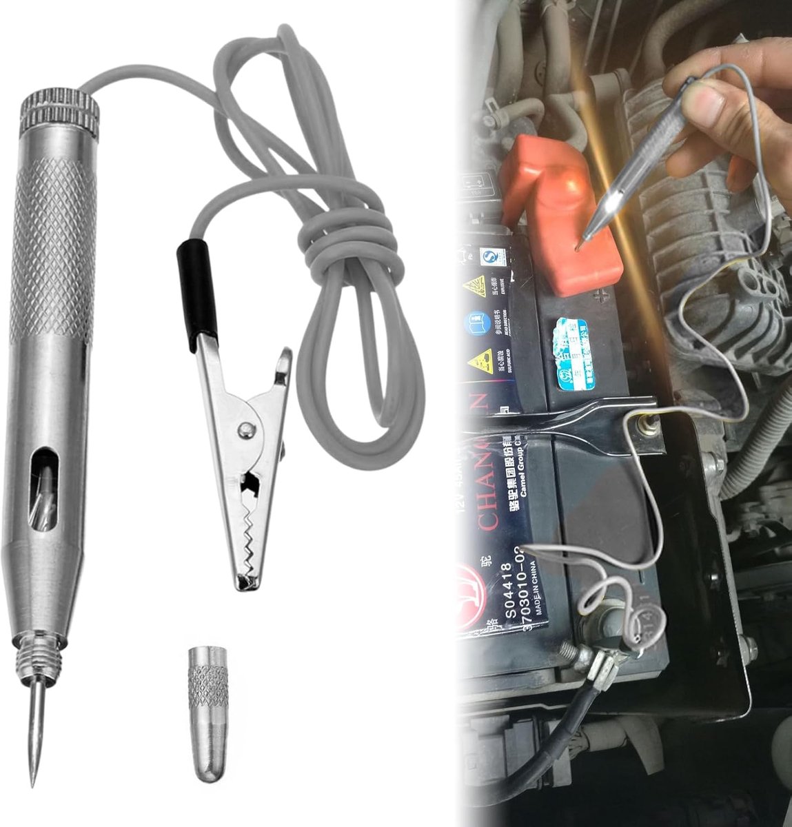 Circulatiecircuittester voor elektrische circuits, 6 V, 12 V, 24 V, voor auto, spanning, detector