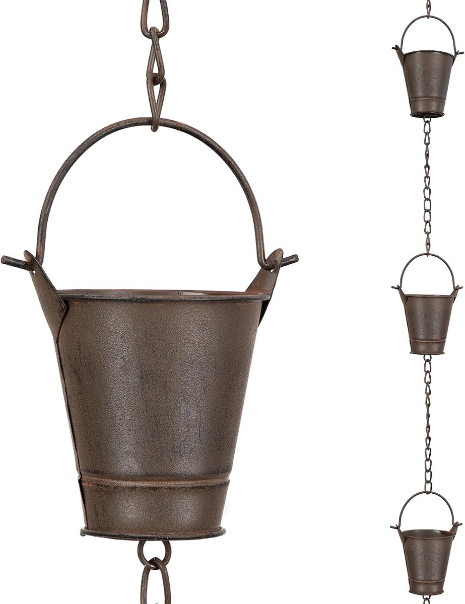 Emmers metalen regenketting - goot downspout omvormer, decoratieve tuin regenvanger, buiten, tuin, terras en dek