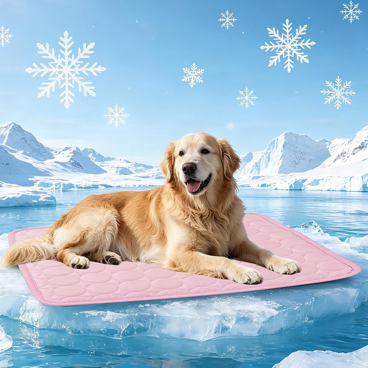 Koelkussen voor honden, grote zelfkoelende hondenmat, 100 x 70 cm, koeldeken voor honden, zomer koelkussen hondenmat voor thuis op reis, wasbaar hondenkoelkussen, hondenkoelmat voor auto, binnen en