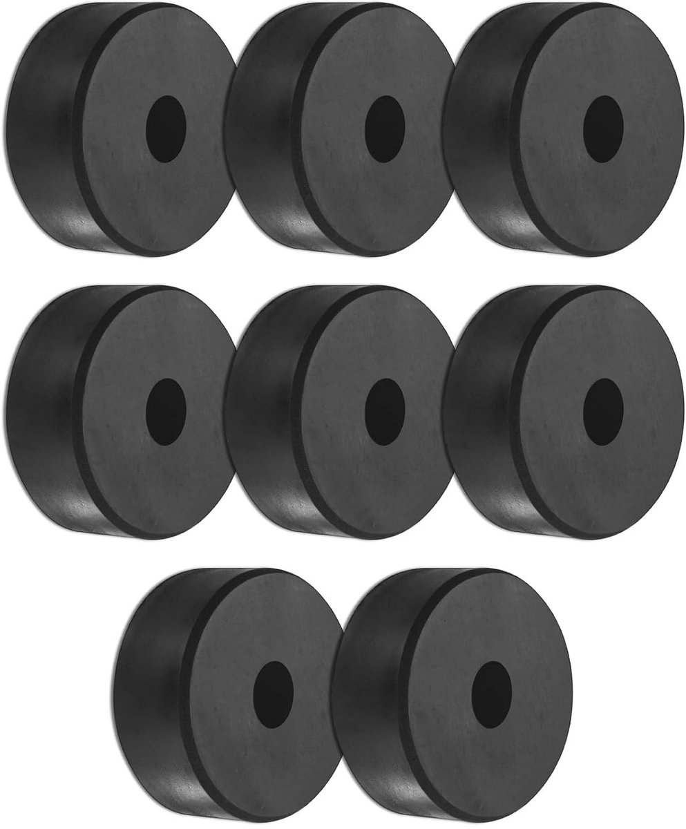 8 stuks rubberen isolatieschijven 5 cm buitendiameter 1,3 cm binnendiameter 2 cm dikte mechanische anti-trillingspads ronde rubberen schijven voor huishouden en auto-accessoires [zwart]