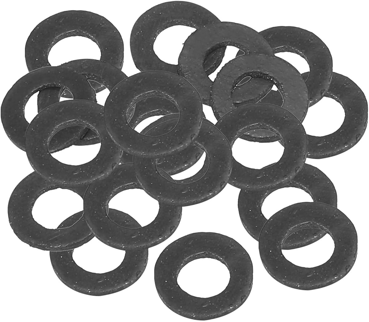 M5 Rubberen sluitringen, rubberen afdichting, rond, 20 stuks, 5 mm ID, 12 mm OD, 1 mm dik, platte sluitringen, set, afdichtingsrubber voor kraanbuis, bevestigingsschroef, zwart