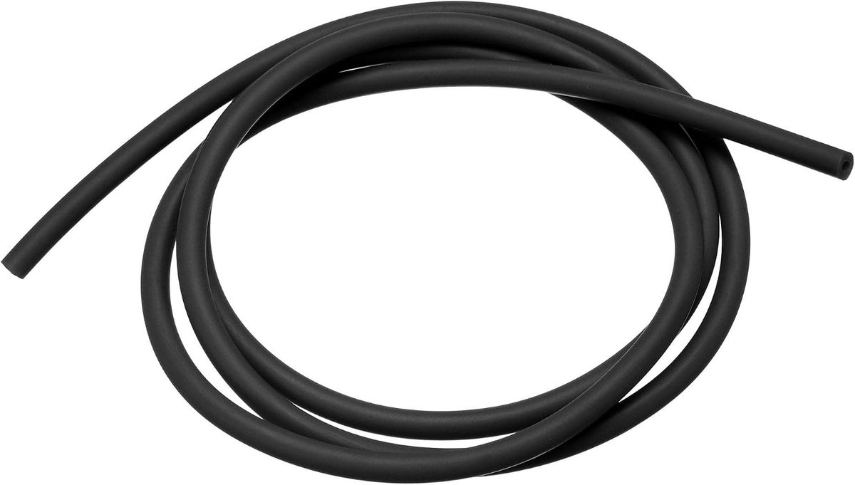 Sourcing map Natural Latex rubberen buis 2mm 5mm 3.3ft voor sport oefening fitness zwart