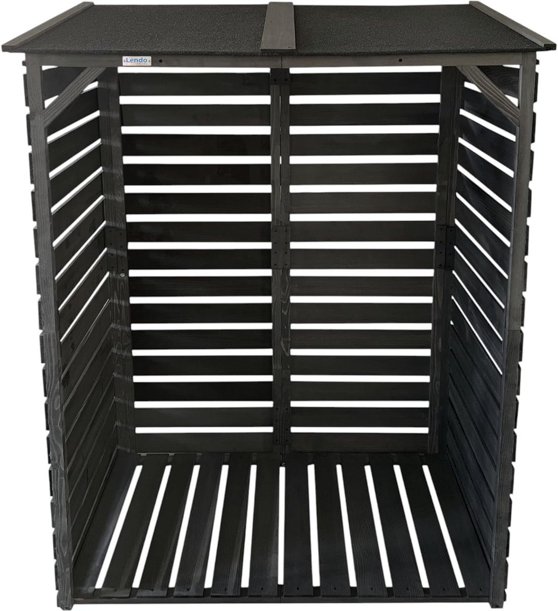 Houtopslag 118x59x158cm - Grijze spar - Ruimtebesparend - Ideaal voor tuingereedschap - SnelShoppen