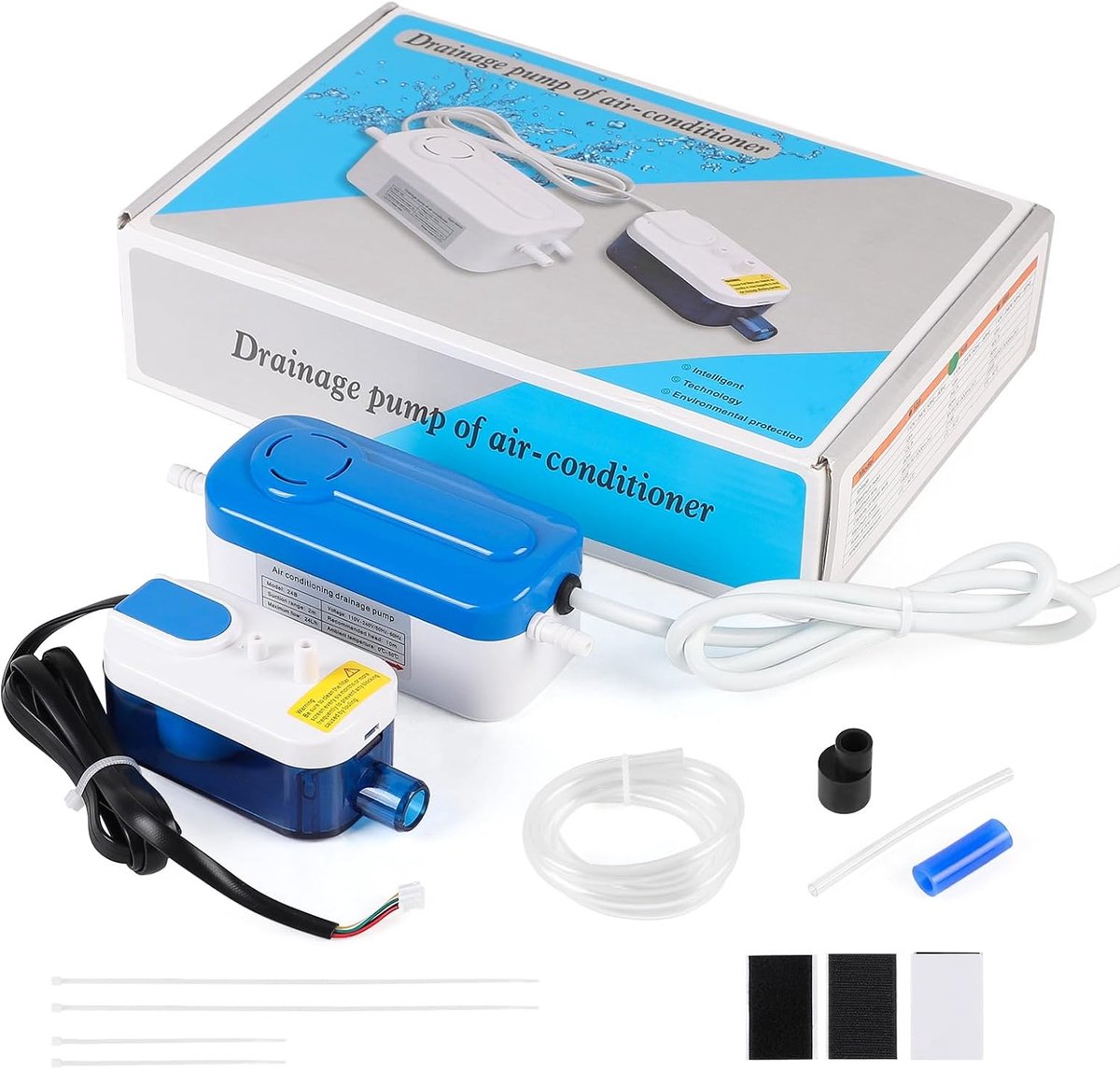 Split condensaatpomp voor airconditioning, 21 dB, geluidsarme condenswaterpomp met 60 ml watertank, maximale debiet 24 l/u, maximale opvoerhoogte 10 m, condensaatverwijderingspomp voor
