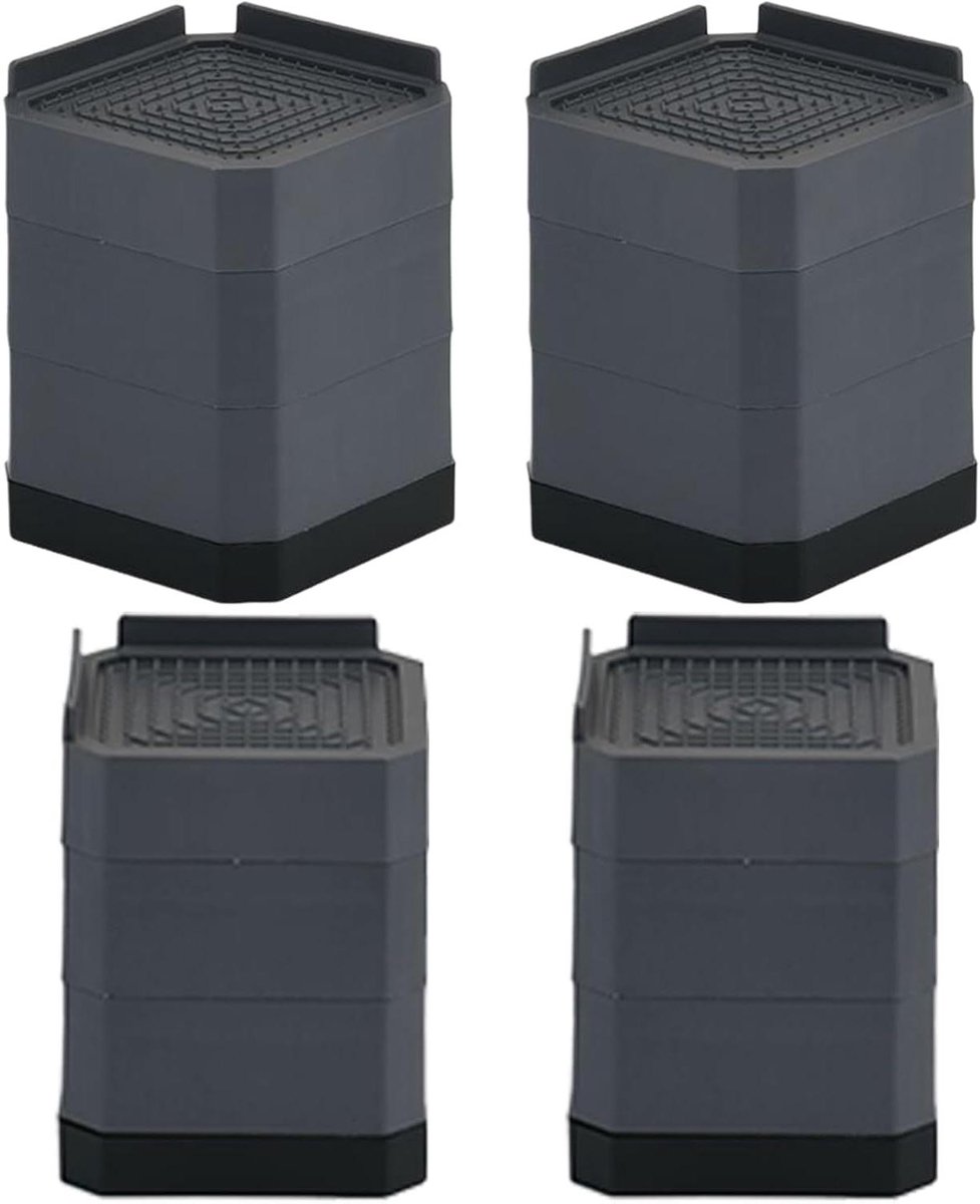 Stoelpotenbeschermers - Tafelpootbeschermers - Vloer Beschermen - Antislip Stabiliteit - 4 Stuks - Grijs
