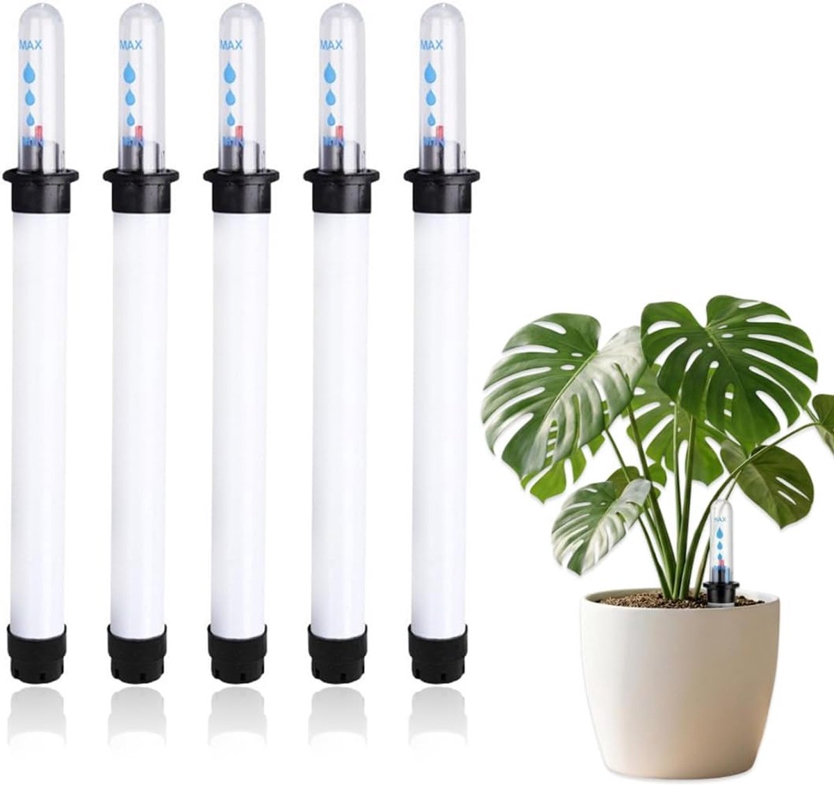 Waterpeilindicator voor kamerplanten en hydroculturen, 5 stuks, anti-overschotoplossing voor de gezondheid van je planten.