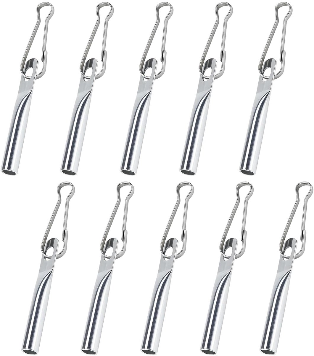 20 stuks touwklemmen, 8 mm, verzinkt, simplex-haken voor aanhangers, dekzeilen, touwuiteinden, zeilbevestiging, haakklem voor aanhangerzeilen, afdekzeilen, 10 paar